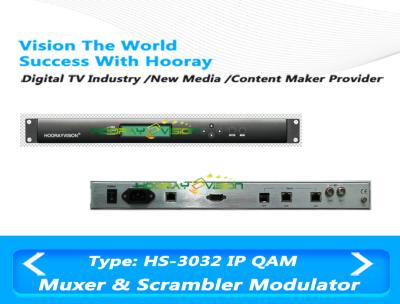 China IP QAM Modulator Cable TV Multiplexer & Scrambler Support  RF Slot card max 48 RF output for sale