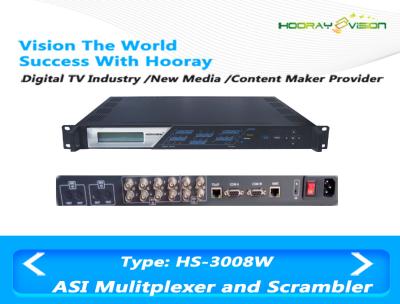 China DVB CATV Wireless TV Multiplexer and Scrambler Support 8 ASI input and IP input with CAS for sale