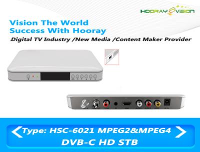 China Cardless HD MPEG-4 DVB C 1080p Set Top Box With Hisilicon Chipset Support PVR for sale