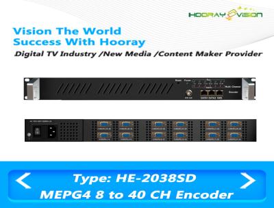 China MEPG4 H.264 SD Network Live Media IP Digital TV Encoder 8 to 40 Channel HE-2038SD for sale