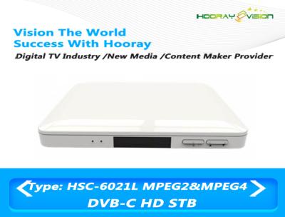 China HSC-6021L DVB C HD H.264 / MPEG-4 / MPEG-2 Set Top Box USB 2.0 PVR Cardless CAS for sale