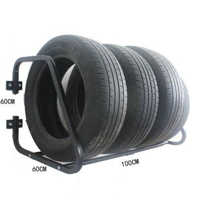 China Eco-friendly Customized Wall Mounted Tire Tire Storage Rack for sale