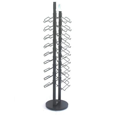 China 13003 Multilevel Rotating Marble Floor Metal Sample Rack Stone Rack for sale