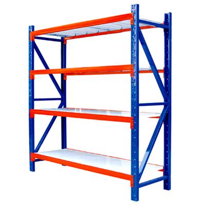 China Medium Duty Adjustable Corrosion Protection Layer Metal Rack Warehouse Storage Shelf for sale