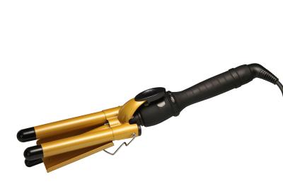 China Triple Wave curling iron JR-266-19# golde for sale