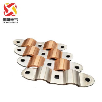 China Low Voltage Power Distribution System OEM Busbar Soft Copper Aluminum Silver Plated Flexible Connector For High And Low Voltage Open Light Cabinet for sale