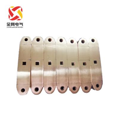 China Low Voltage Power Distribution System Factory Busbar Custom Purple Copper Aluminum Connection Flexible Bus Bar for sale