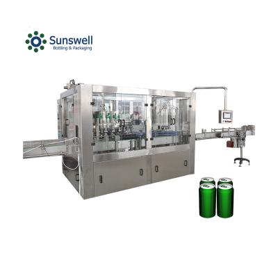 China Beverage Production Machinery Pets Aluminum Tin Can Automatic Beer Filling Line for sale