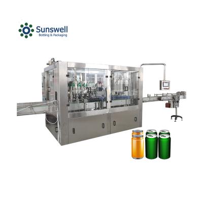 China Automatic Beverage Aluminum Can Filling And Beer Bottling Machine Filling Line for sale