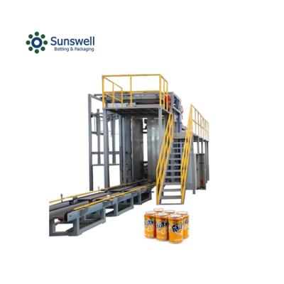 China Empty Food Box Unloading Equipment Automatic Tin Can Unloading Machine Fully Depalletizer For Tin Cans Packing Line for sale