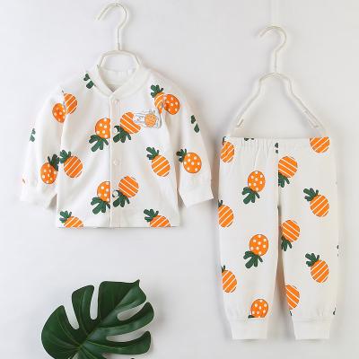 China Casual baby cotton underwear set, baby autumn clothes long-sleeved underwear, spring and autumn long-sleeved pajamas for sale