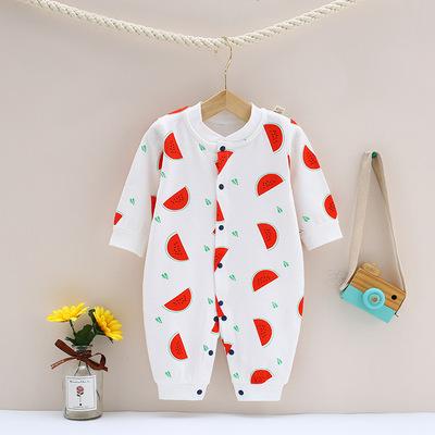 China Cotton baby one-piece clothes newborn baby pajamas spring and autumn cotton romper long sleeve romper for sale