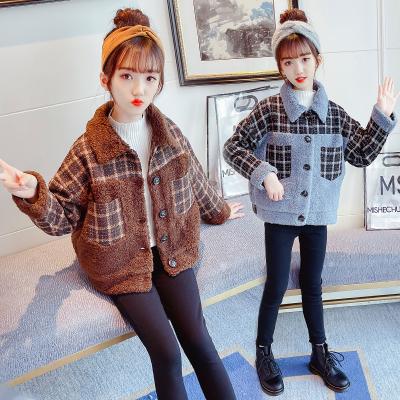 China Korean New Polyester Children's Quilting Coat Children's Hairy Thickened Windproof Sweater Warm/Cotton Girls' Autumn And Winter Coat for sale