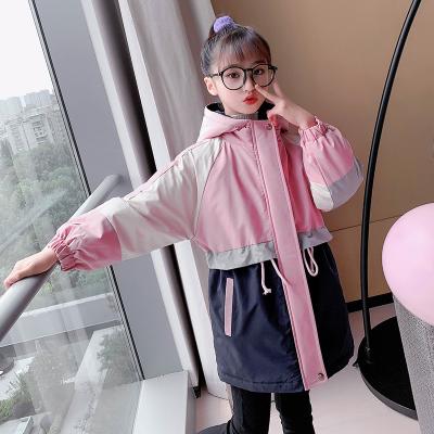 China Girls Winter Casual Coat Plus Velvet Coat New Children's Heavy Cotton Jacket Tops Filler Clothes Style for sale