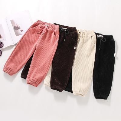 China Spring And Autumn Western Style Sweatpants Casual Pants For Boys And Girls Ankle Gathered Pants Kindergarten All-match Sweatpants for sale