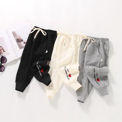 China Boys' pants casual pants spring and autumn little boy's fashion children's clothing baby casual holes fashionable handsome track sweatpants for sale