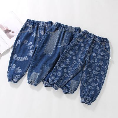 China 2021 Fashionable Boy's Jeans Style Boy's Jeans All-match Children's Clothing Autumn Children's Pants Long Johns Western Baby Denim for sale