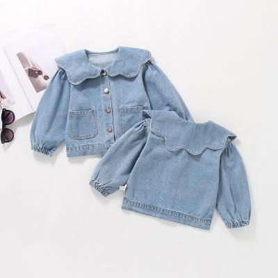 China New 2021 cotton children's clothing autumn children's clothing baby girls' denim coat baby's coat fashion for sale