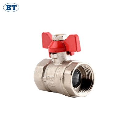 China BT1027 General Yuhuan forged brass ball valve with aluminum butterfly handle for sale