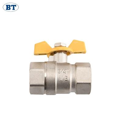 China General yuhuan zinc alloy BT1017 surface throttle valve polishing brass valve for sale