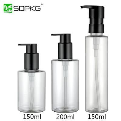 China Non Spill Factory Production 150ml PET Plastic Lotion Pump Bottle For Cosmetic Use Packaging Package for sale