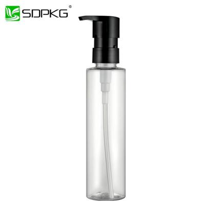 China Non Spill Slim Liquid Pet 150ml Plastic Bottle Cosmetics Packaging for sale