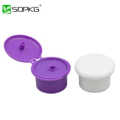 China Smooth Netting 410 Plastic Cap 28 Mushroom Flip Top Cap For Cosmetic Shampoo Bottle for sale