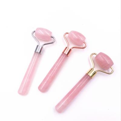 China Face Small Rose Quartz Roller, Mini Jade Roller, Small Rose Quartz Roller for Moving for sale