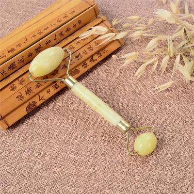 China Jade Stone Facial Thin Massager Natural Jade Roller Slimming Face Beauty Tool for sale