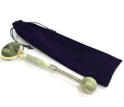 China High quality flexible hand held ball jade roller and double face jade roller set with box for sale