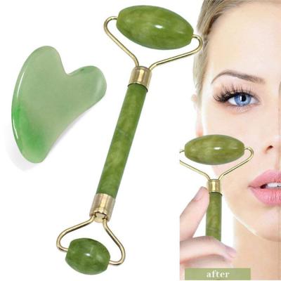 China Jade Face Roller Facial Tool Body Stone Massager Anti Eye Guasha Therepy for sale