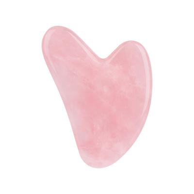 China Portable/Cool/Comfortable/Double Rollers Gua Sha Facial Tools,Natural Rose Quartz Jade Stone Gua Sha Scraping Massage for sale