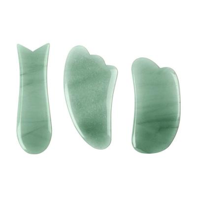 China 3pcs Body Jade Gua Sha Massage Board Face Foot Back Scalp Scraping Tool for sale