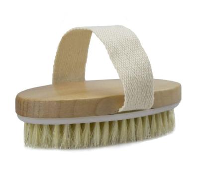 China Hot Selling Eco-friendly Amazon Bristle Dry Skin Soft Natural Body Brush Wooden Brush for sale