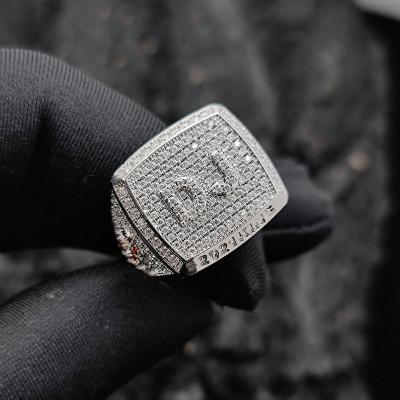 China High quality environmental friendly ring for man men ring S925 silver iced out moissanite hiphop mens rings for sale