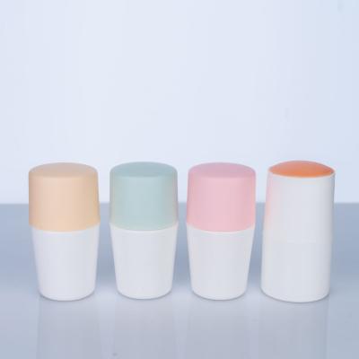 China 50ml65ml plastic roller cosmetic wholesale portable bottle new style colorful deodorant stick no puddle bottle roll on oil bottles for sale