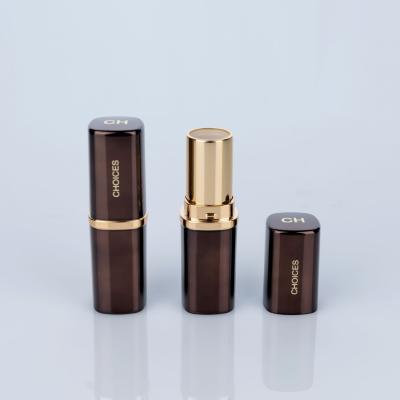 China Amber Brown Cosmetic Empty Plastic Wholesale Hot Sale Single Lipstick Packaging Tube Lipstick Tube for sale