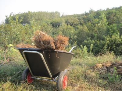 China Heavy Duty Plastic Metal Garden Transport Cart Large Wheelbarrow WB9600 for sale