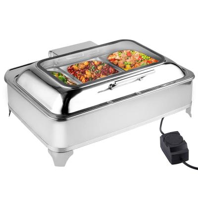 China Morden Tiktok Hotel Supplier Hot Selling Commercial Electric Heater 1/3 Cylinder Desktop Half Size High Efficiency Food Warmer Buffet Stove for sale