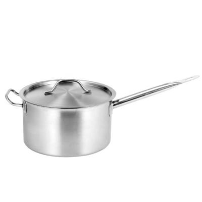 China Stainless Steel 16-30cm Modern Multiple Chef's Goods Specifications Deep Frying Pan Capsulated Inductional Sauce Pan for sale