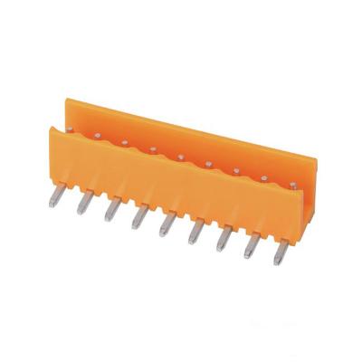 China PA66 UL94V-0 Right Angle Pin Header Terminal Block Pluggable Connector 3.96mm for sale