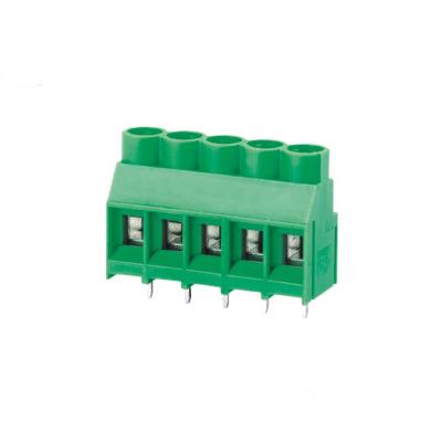 China PA66 Vertical PCB Terminal Block Pitch 9.52mm Euro 2p Through Screw Hole for sale