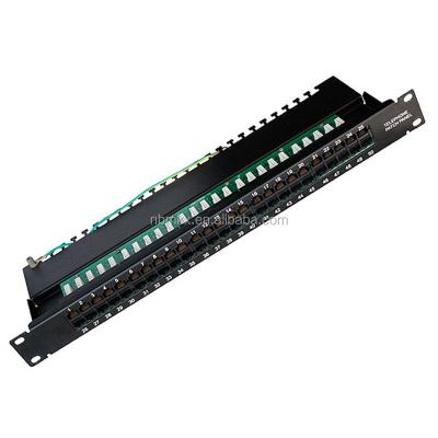 China Structure Wiring Cat3 UTP 50 Quantity Voice Patch Panel Port Crown IDC System Level for sale