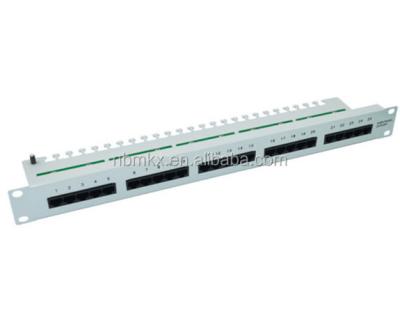 China Structure Cabling System Cat3 UTP 25 Voice Patch Panel Left White Crown IDC for sale