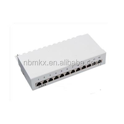 China Cat6 Structure Cabling System FTP 12 Patch Panel Crown IDC Left White for sale