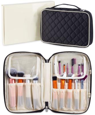 China Fashion Designs Makeup Brush Bag Luxury Professional Make Up Travel Handbag Makeup Brush Bag Cosmetic Gift for sale