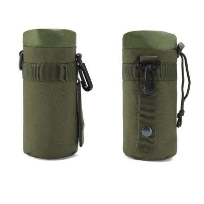 China Waterproof Upgraded Tactical Water Bottle Holder Sports Water Bottle Pouch Bag Drawstring Pouches Travel Mesh Water Bottle Bag for sale