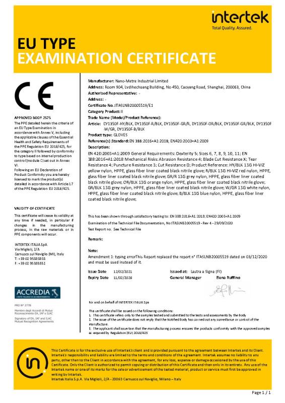 CE - Nano-Metre Industrial Limited