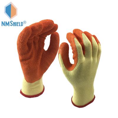 China Construction Work NMSHIELD 10 Gauge Cotton And Latex Ply Palm Coated Construction Gloves for sale