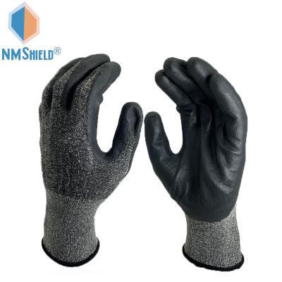 China Assembly Labor NMSHIELD Soft 15 Gauge Cotton Foam Nitrile Coated Touch Screen Worker Gloves CE EN388 4121X for sale